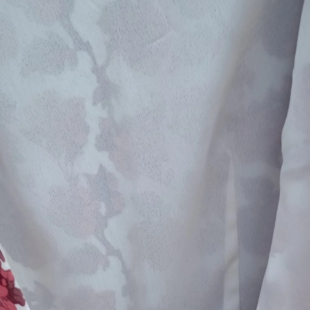 Betsey Johnson White and‎ Red Floral High Low Dress